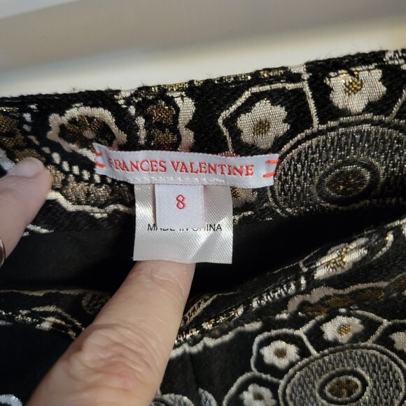 NWOT RARE FRANCES VALENTINE LUCY PANT GOLD METALLIC SZ 8 - Picture 6 of 7